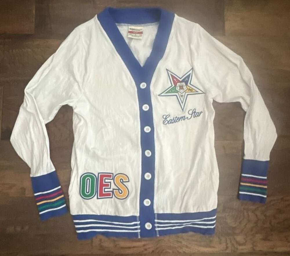 Big Boy Headgear Order of the Eastern Star (OES) Varsity Cardigan Sweater